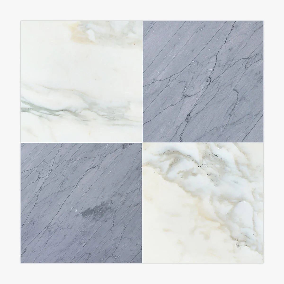 Checkerboard Patterns White checkerboard tile, primary product image. Premium marble for floors and walls.