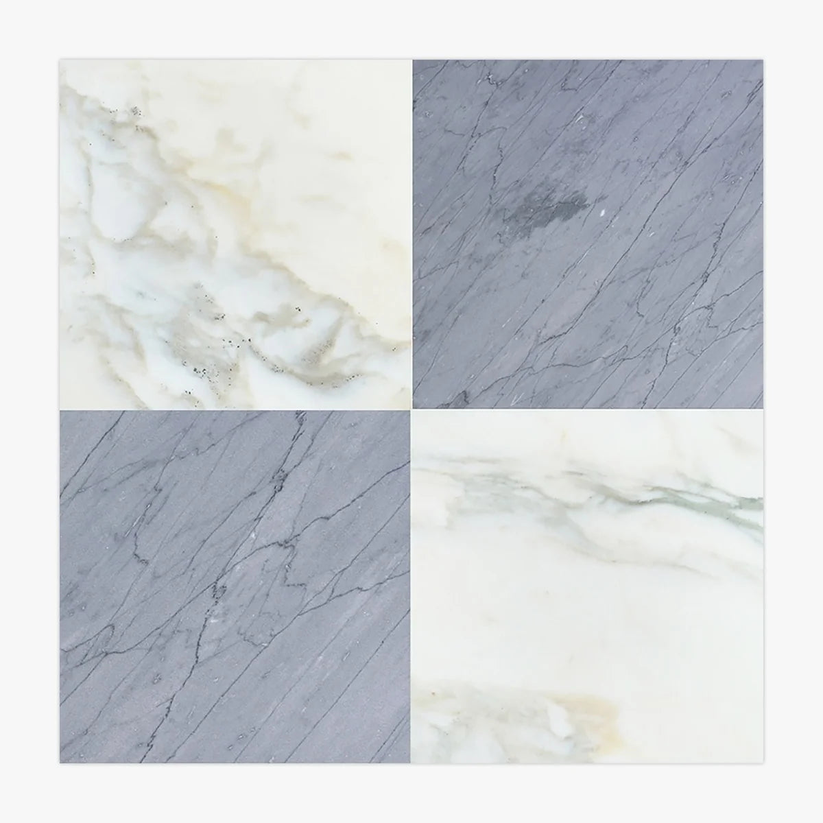 Checkerboard Patterns White checkerboard tile, primary product image. Premium marble for floors and walls.