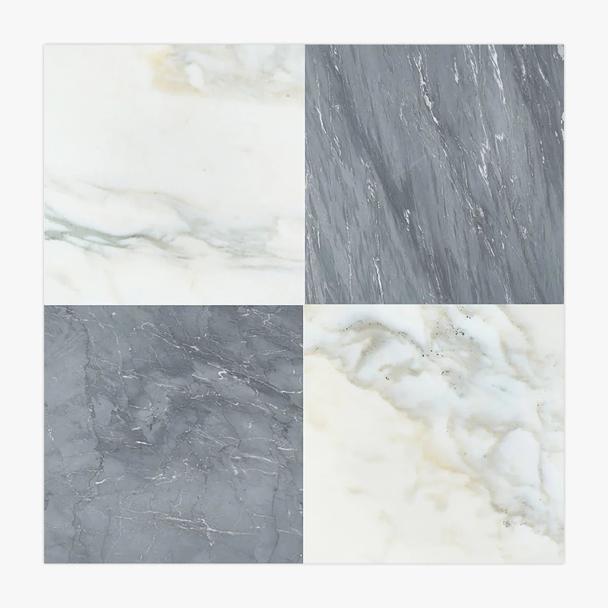 Checkerboard Patterns White checkerboard tile, primary product image. Premium marble for floors and walls.