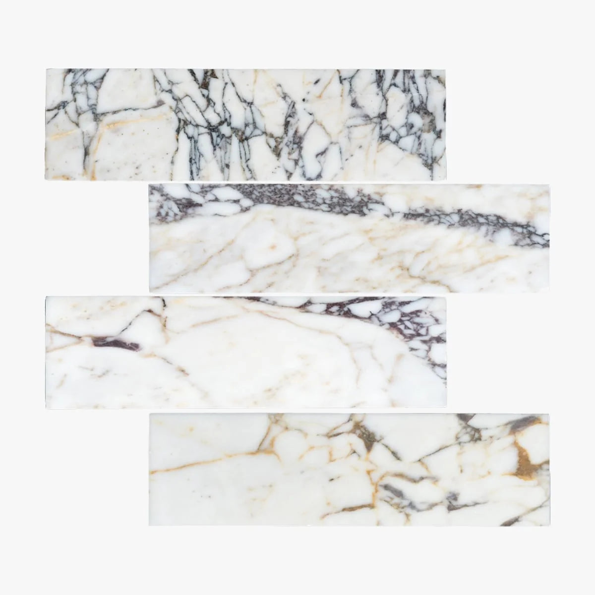 Calacatta Viola Honed Marble White field tile, primary product image. Premium marble for floors and walls.