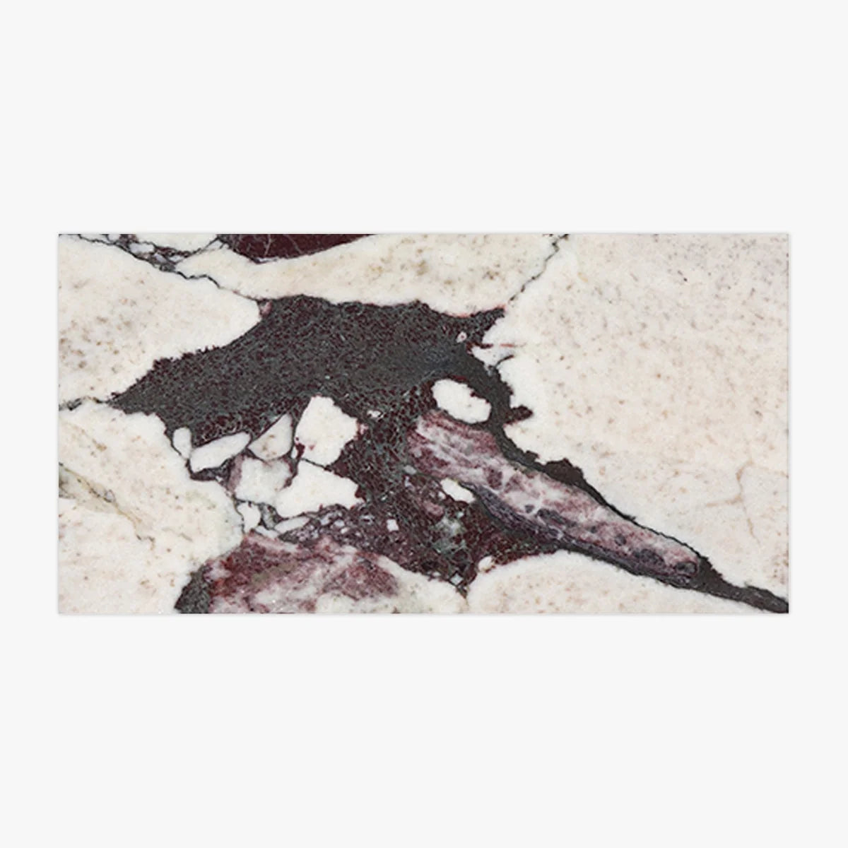 Calacatta Viola Polished Marble White field tile, top-down product view. Premium marble for floors and walls.