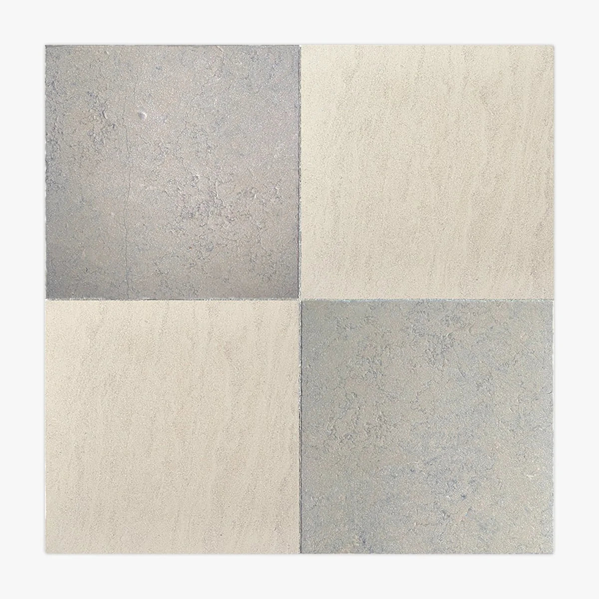 Checkerboard Patterns Multicolor checkerboard tile, product image. Premium limestone for floors and walls.