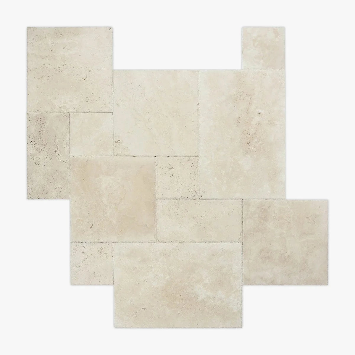 Ivory Light Travertine Beige pattern, product image. Premium travertine for floors and walls.