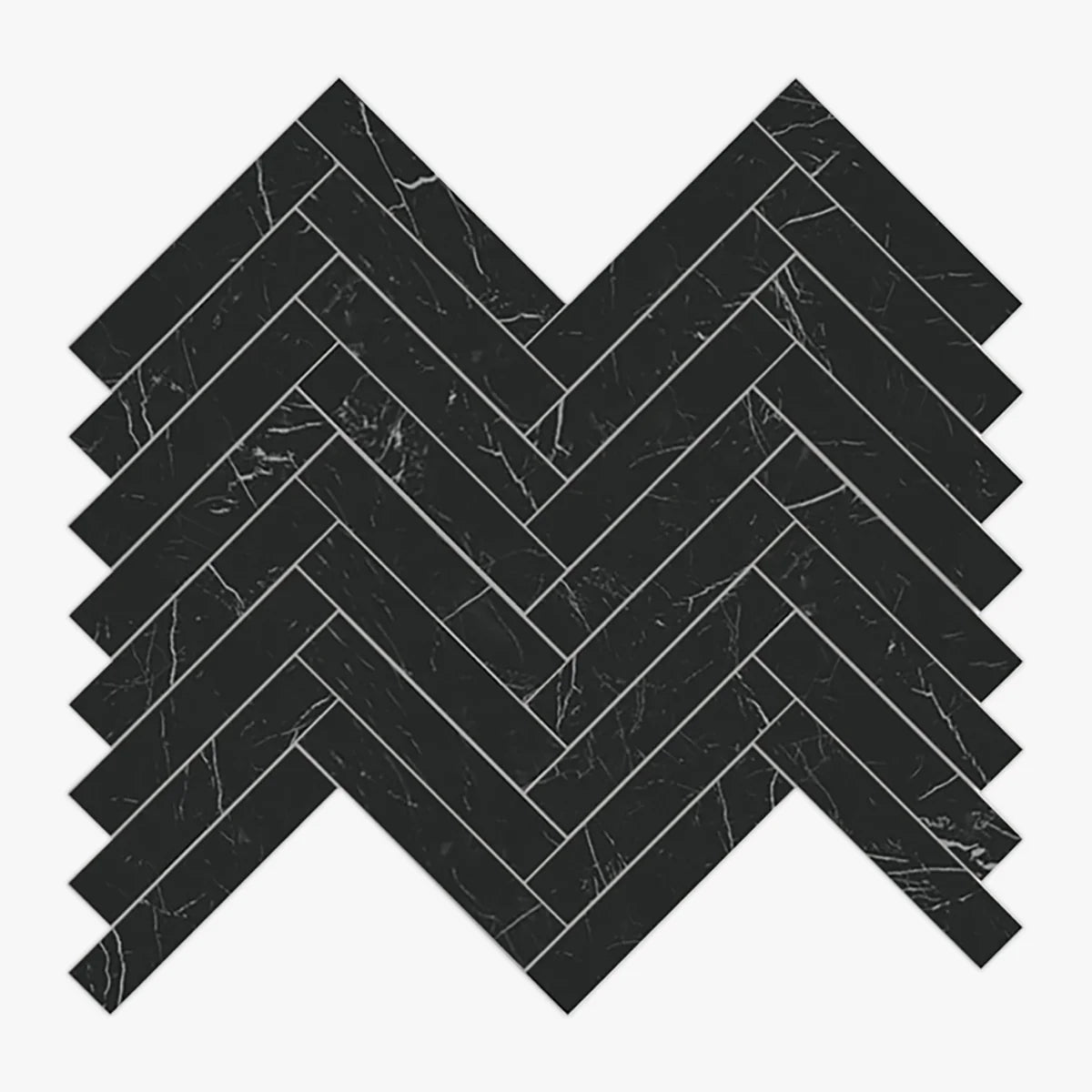 Nero Marquina Polished Marble Black mosaic, primary product image. Premium marble for floors and walls.