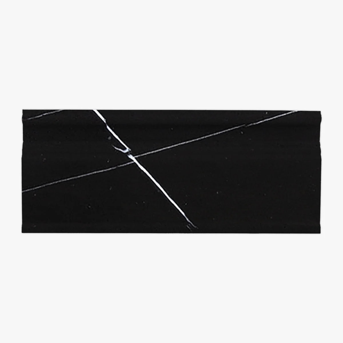 Nero Marquina Polished Marble Black moulding, primary product image. Premium marble for floors and walls.