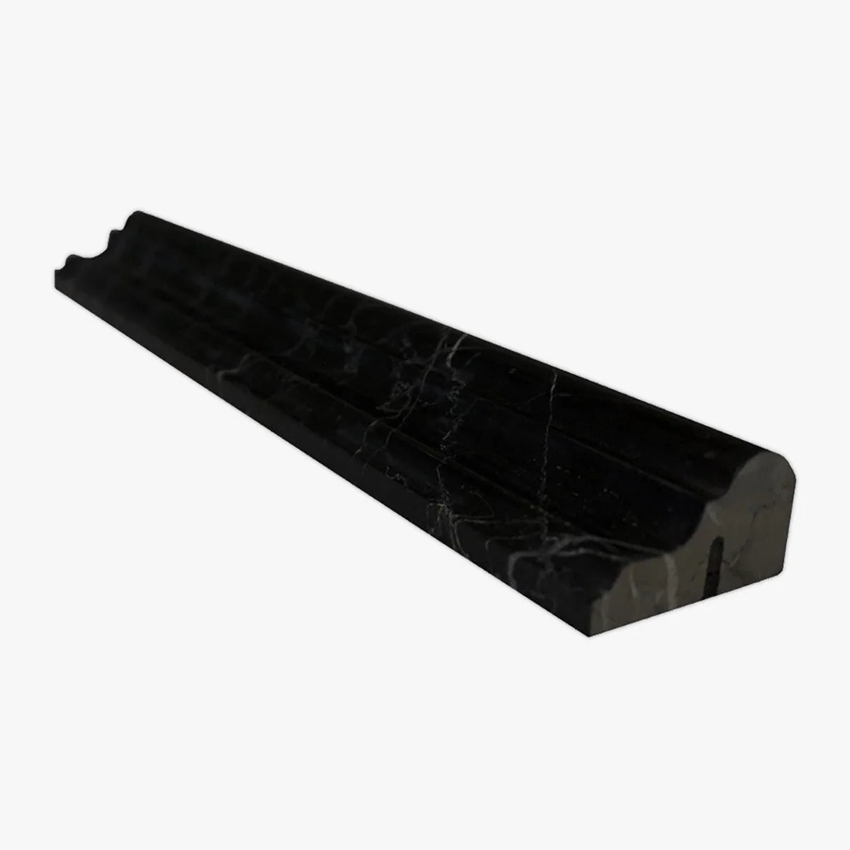 Nero Marquina Polished Marble Black moulding, primary product image. Premium marble for floors and walls.