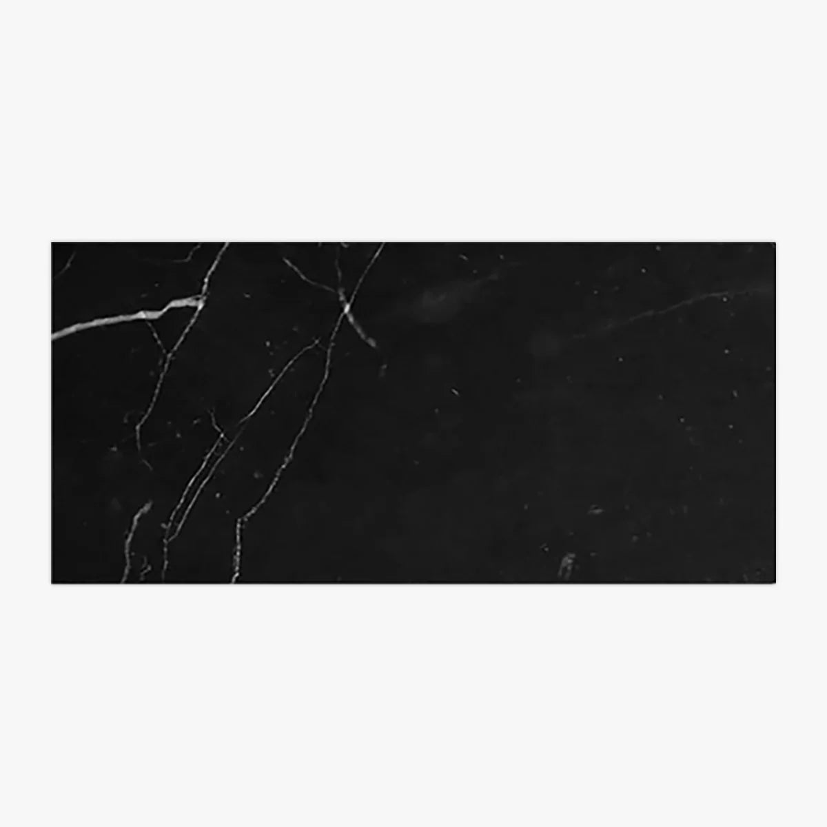 Nero Marquina Polished Marble Black field tile, primary product image. Premium marble for floors and walls.