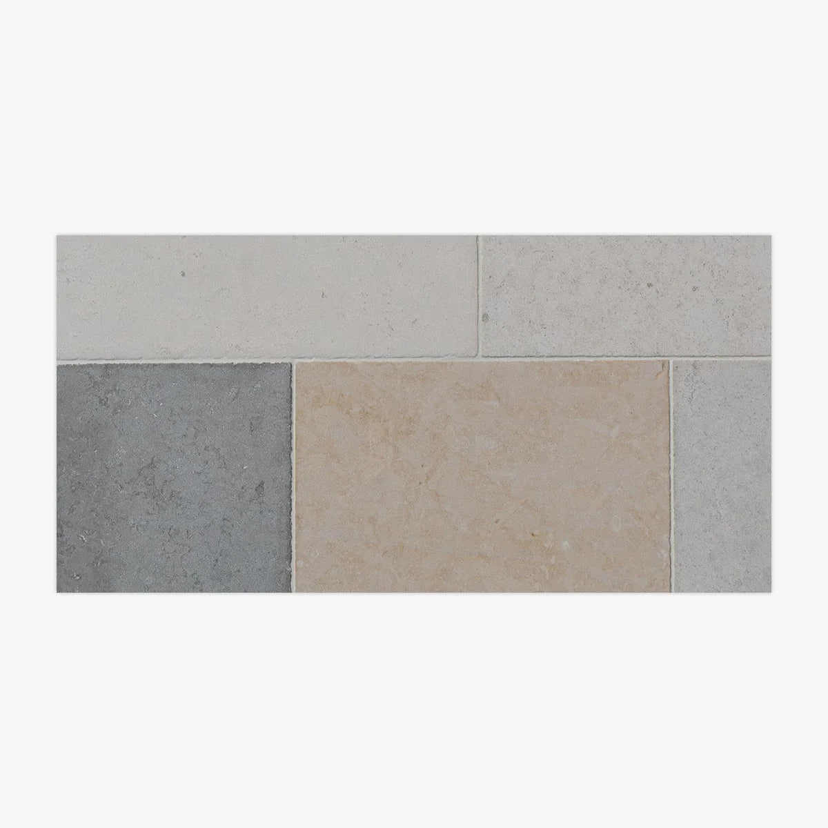 L'Heritage Reclaimed Limestones Beige field tile, product image. Premium limestone for floors and walls.