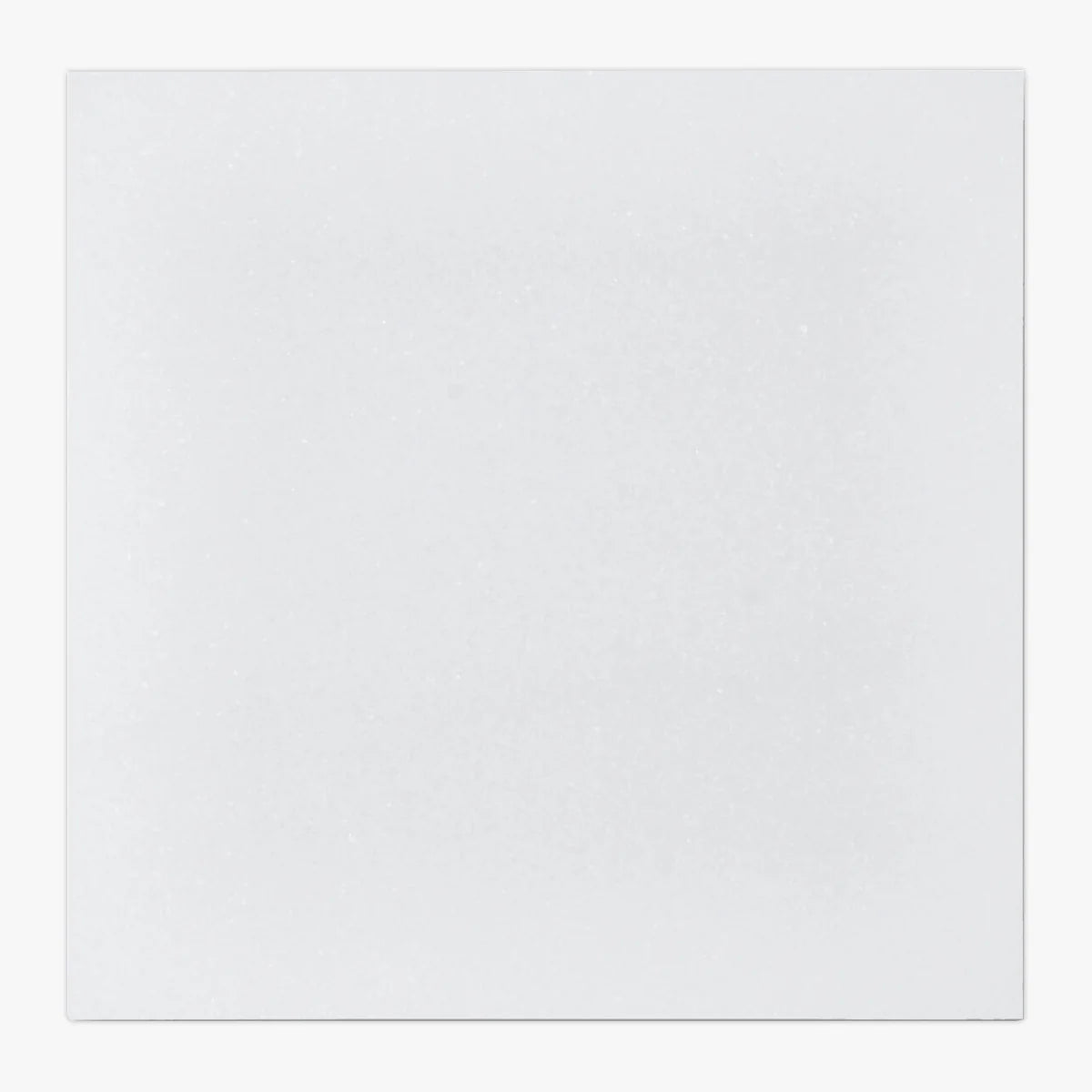 Essentials Natural Stone White field tile, top-down product view. Premium marble for floors and walls.