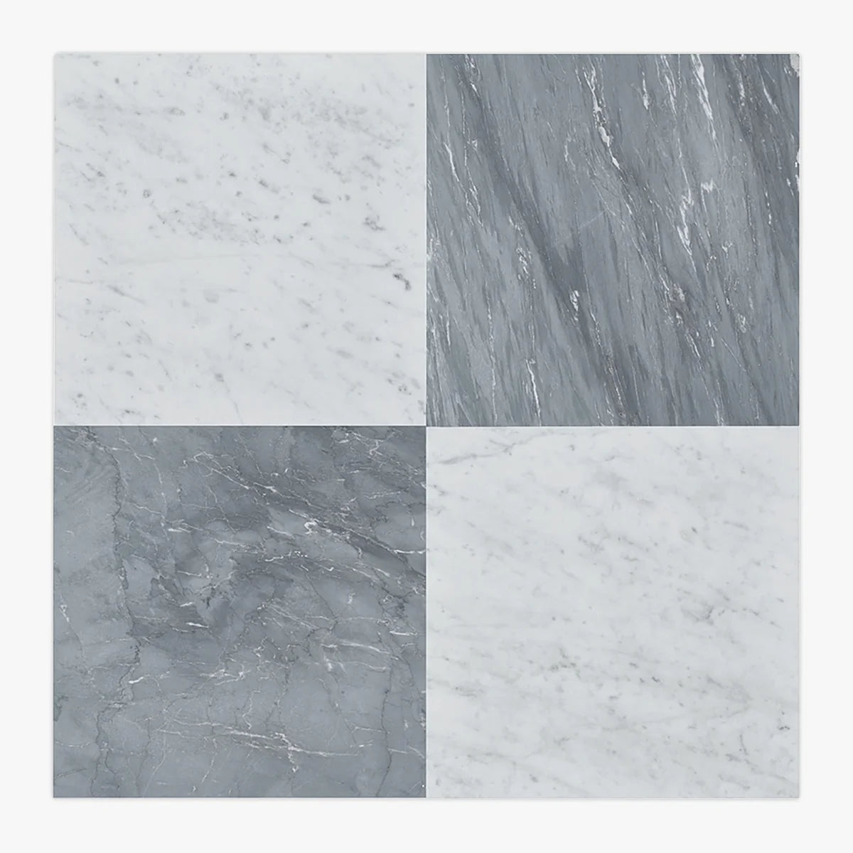 Checkerboard Patterns Multicolor checkerboard tile, primary product image. Premium marble for floors and walls.