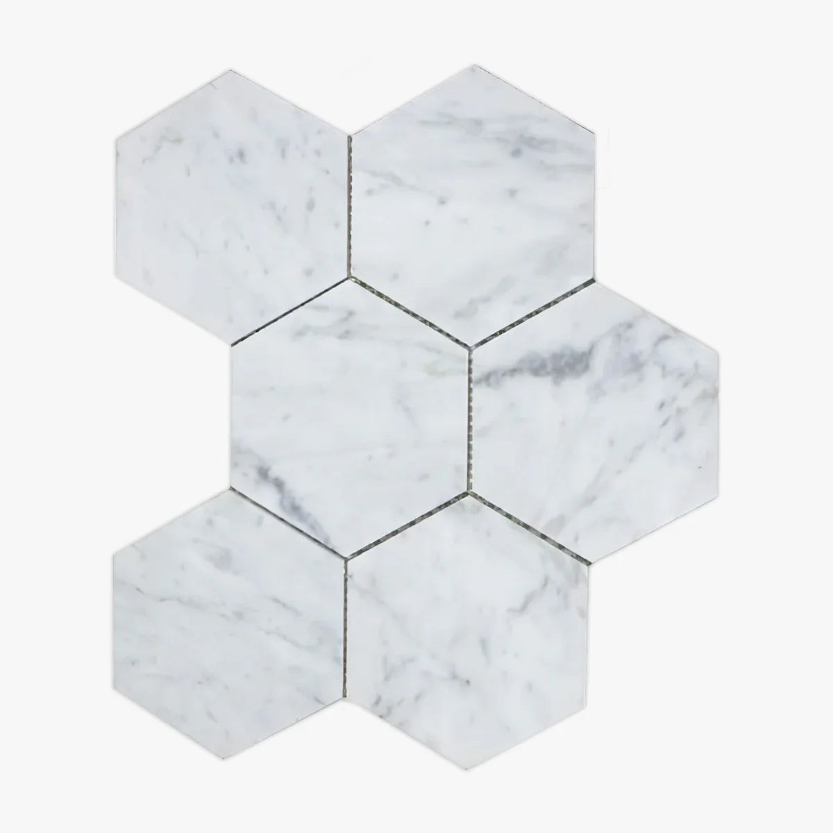 White Carrara Polished Marble White mosaic, primary product image. Premium marble for floors and walls.