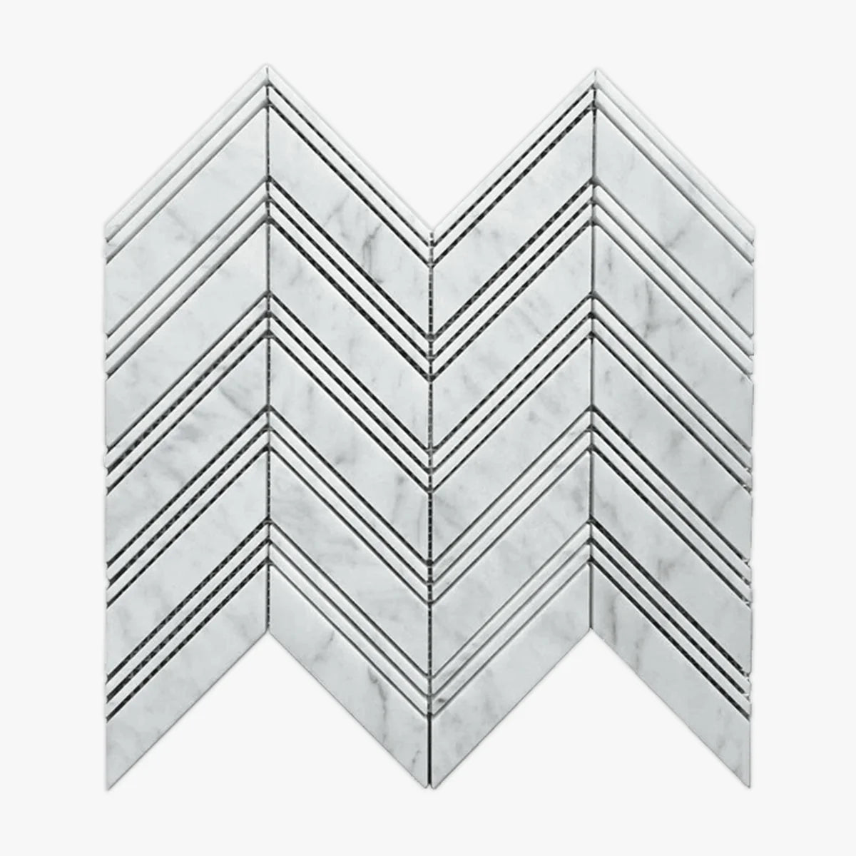 White Carrara Polished Marble White mosaic, primary product image. Premium marble for floors and walls.
