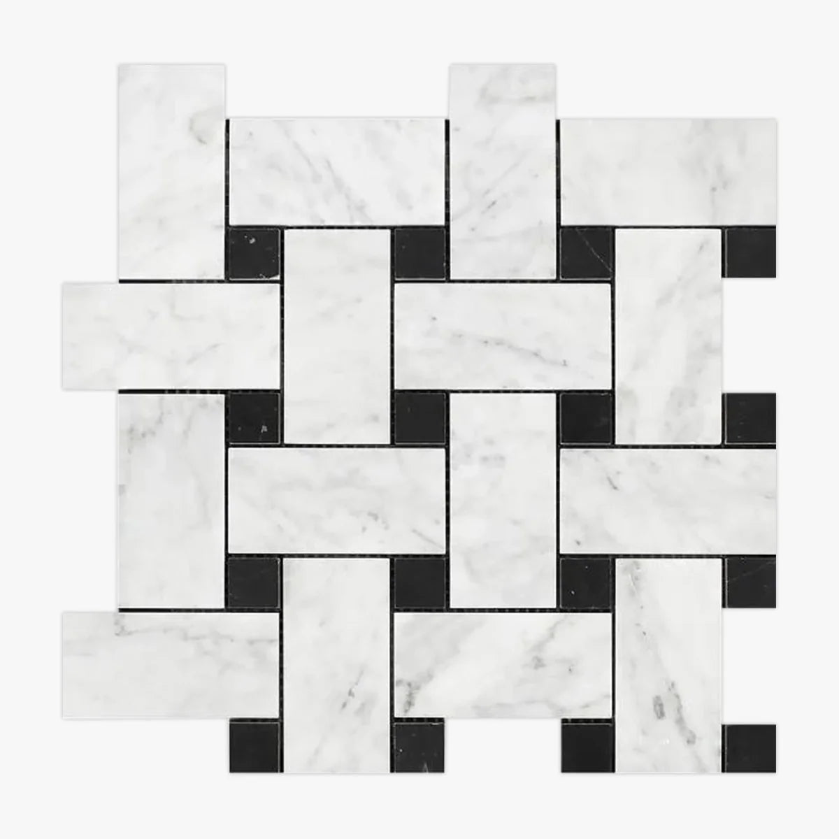 White Carrara Polished Marble White mosaic, primary product image. Premium marble for floors and walls.