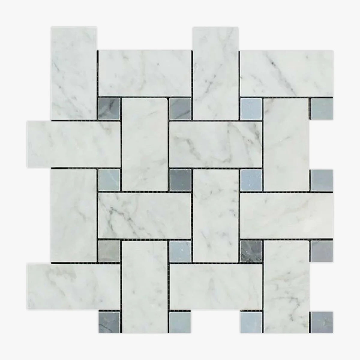 White Carrara Polished Marble White mosaic, primary product image. Premium marble for floors and walls.