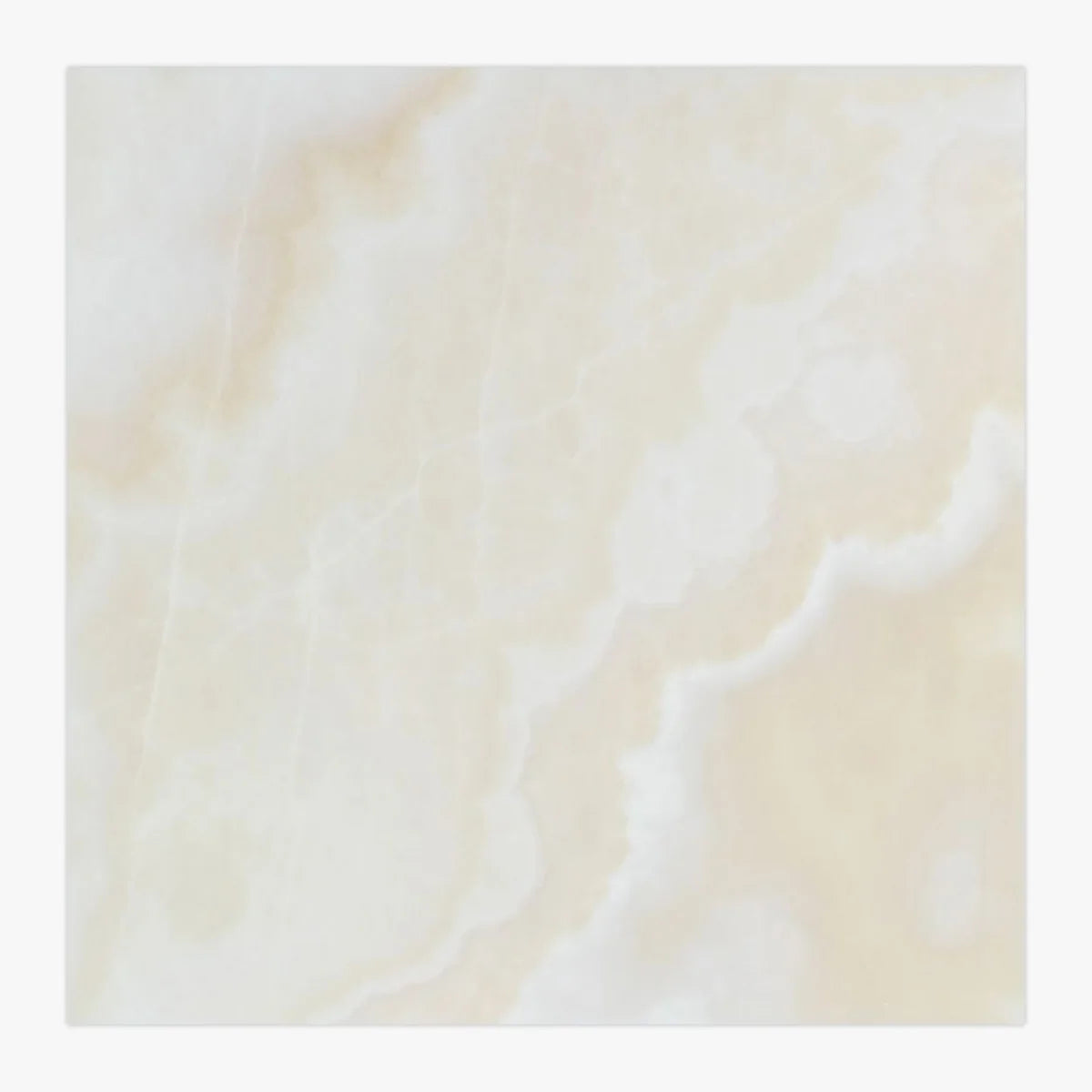 White Onyx White field tile, primary product image. Premium onyx for floors and walls.