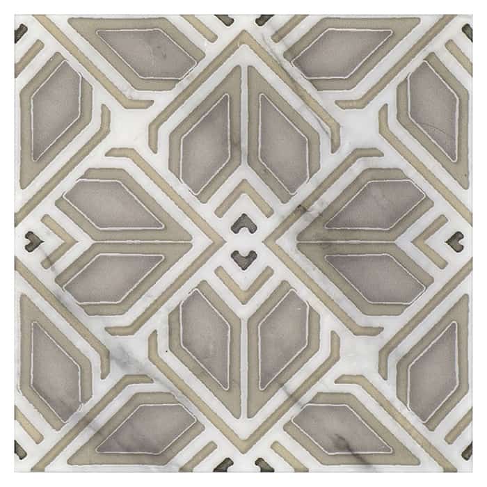 Avery Grande Charcoal field tile, alternate product view, 6"×6"×3/8" size. Premium dolomite for floors and walls.