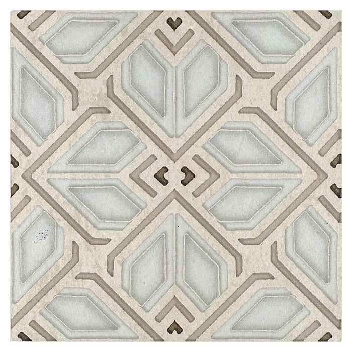 Avery Grande Sky field tile, top-down product view, 12"×12"×3/8" size. Premium limestone for floors and walls.