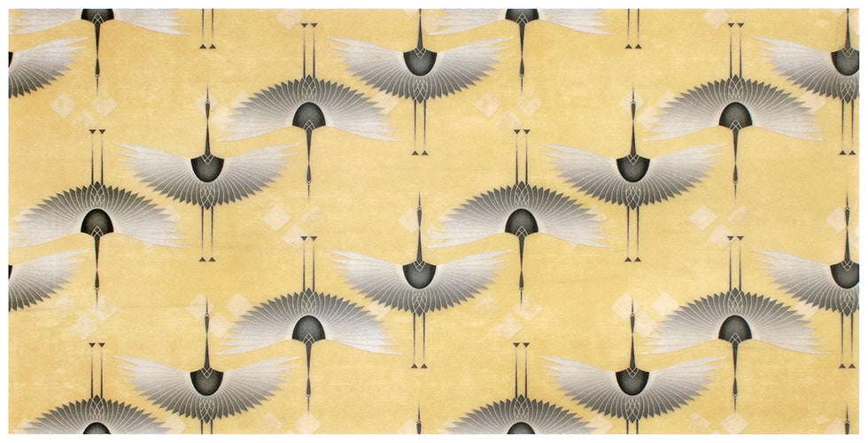 Bakasana Birds Forest field tile, alternate product view, 12"×24"×3/8" size. Premium limestone for floors and walls.