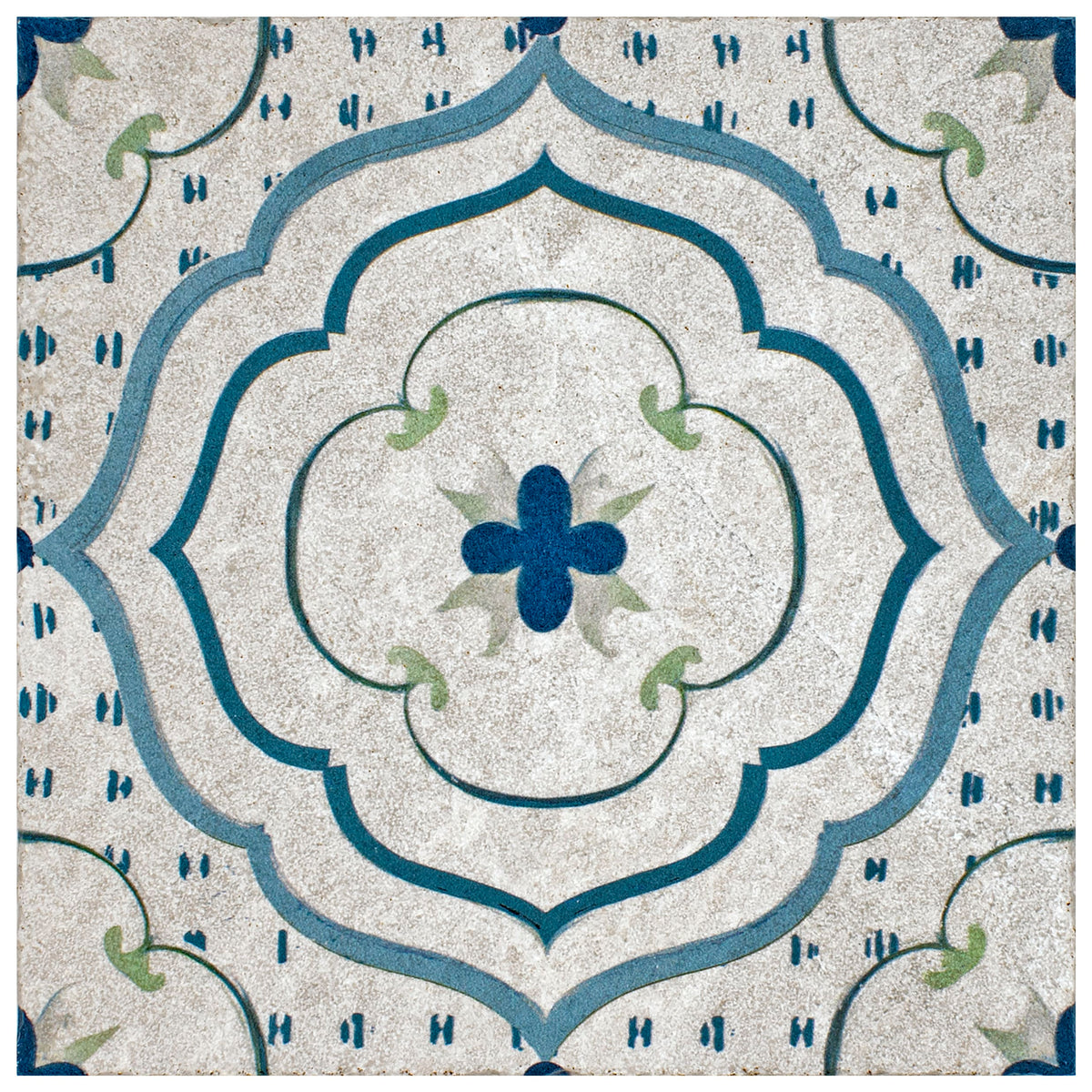 Belara Blueveil field tile, alternate product view, 6"×6"×3/8" size. Premium dolomite for floors and walls.