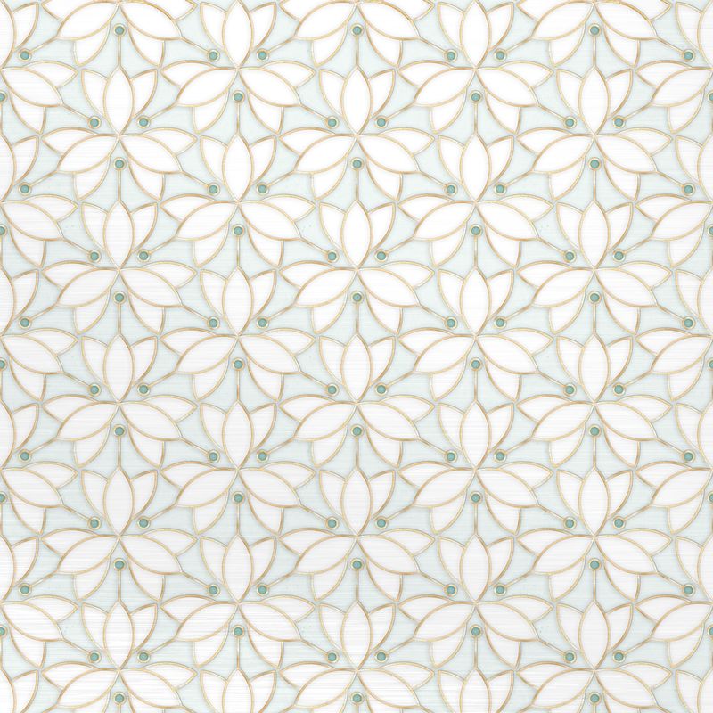 Bloomline Aqua wallcovering, top-down product view
