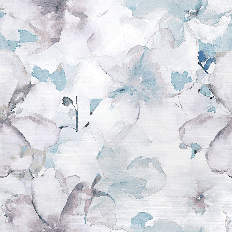 Blossom Cornflower wallcovering, top-down product view
