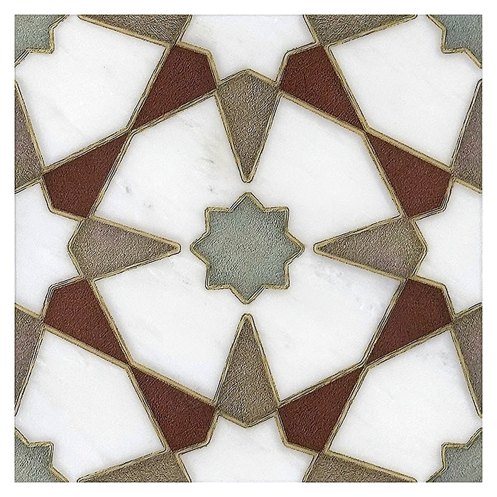 Celeste Burgundy field tile, top-down product view, 6"×6"×3/8" size. Premium dolomite for floors and walls.