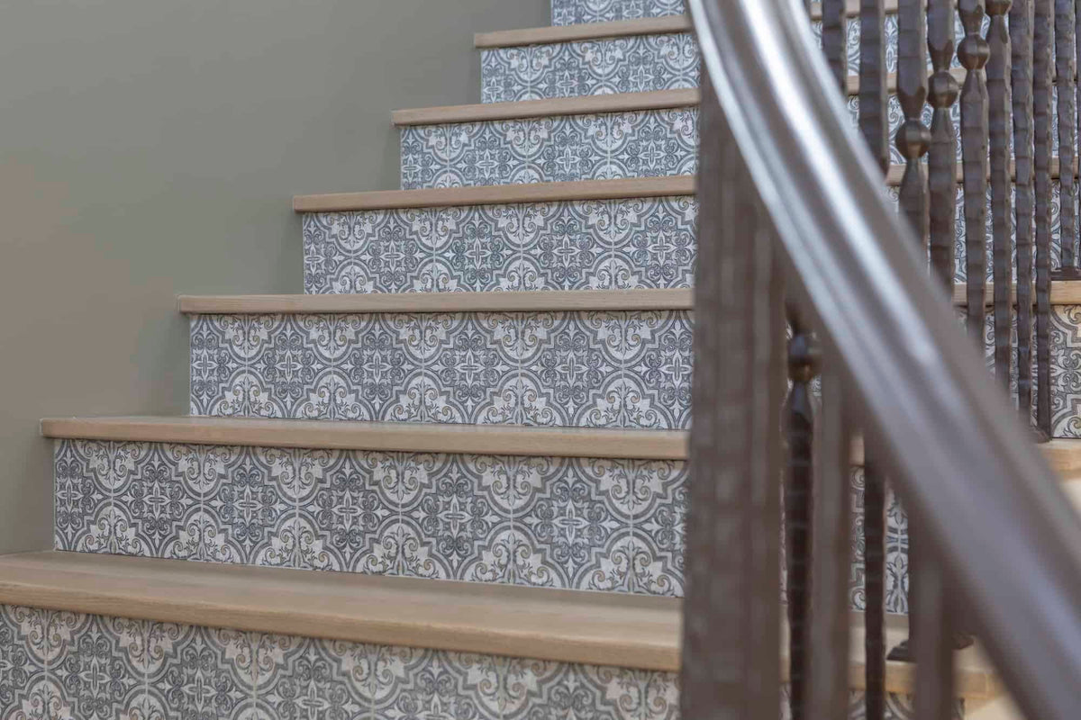 Stone Impressions Ella honed tile in a room setting — available at Surface Group