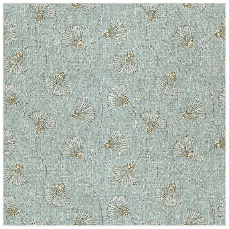 Elysian Sonata Aqua Serenade wallcovering, top-down product view