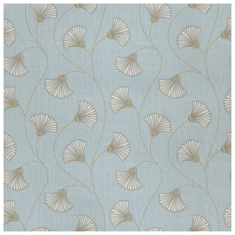 Elysian Sonata Blue Veil wallcovering, top-down product view