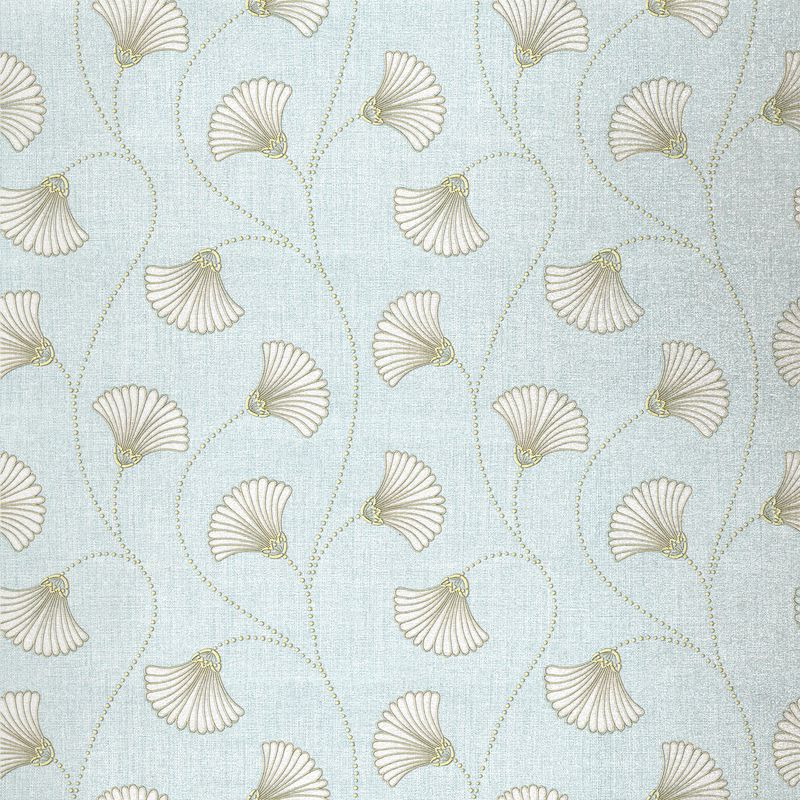 Elysian Sonata Blue Veil wallcovering, top-down product view