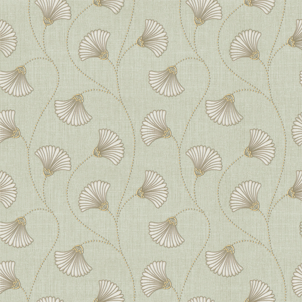 Elysian Sonata Verdant Mist wallcovering, top-down product view