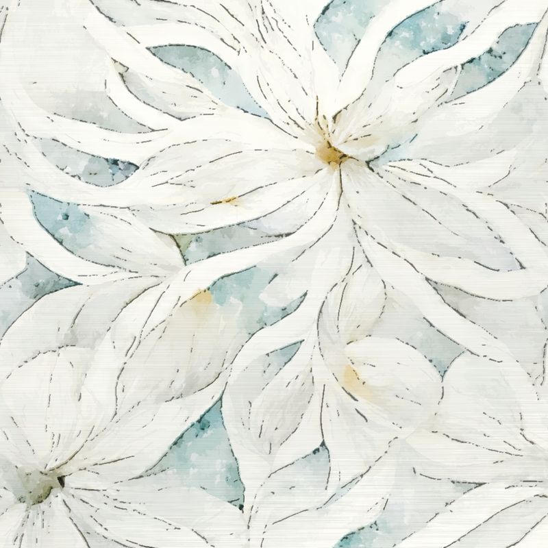 Florabella Ice wallcovering, top-down product view