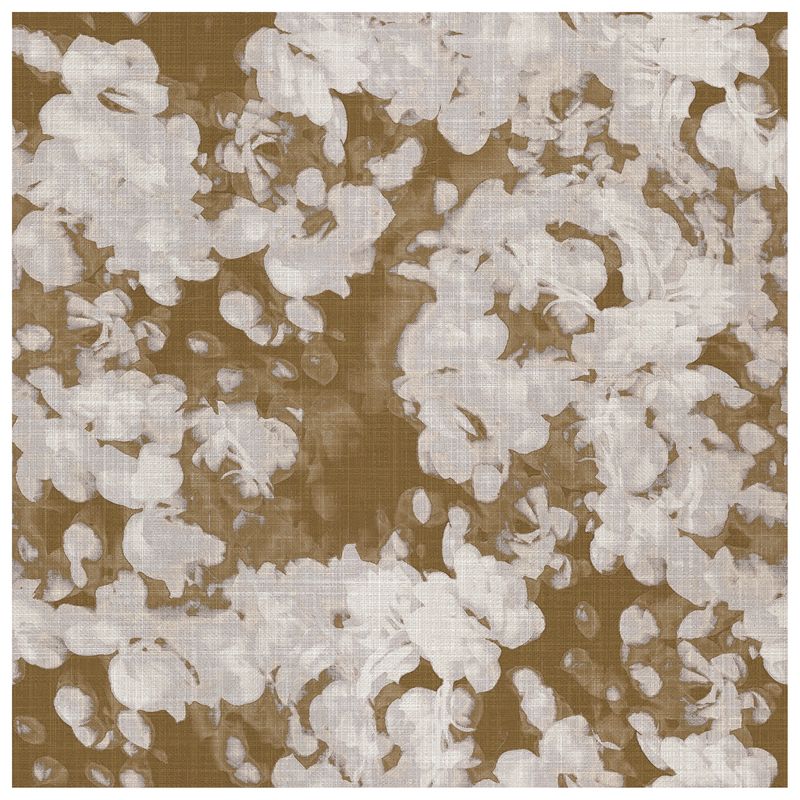 French Floral Mustard wallcovering, top-down product view