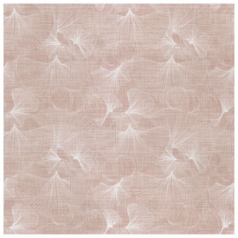 Ginkgo Apricot wallcovering, top-down product view