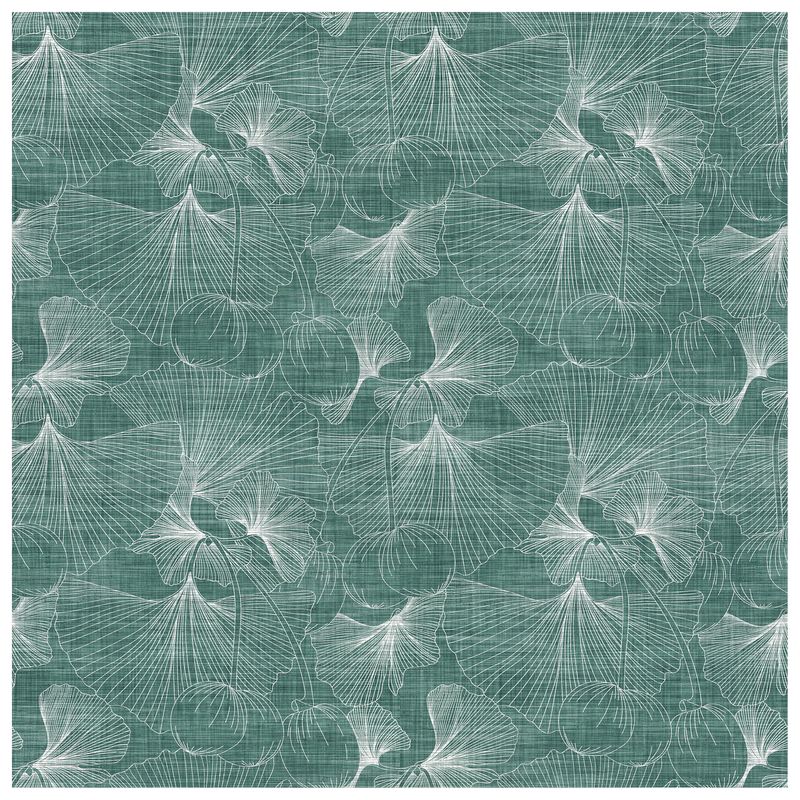 Ginkgo Jade wallcovering, top-down product view