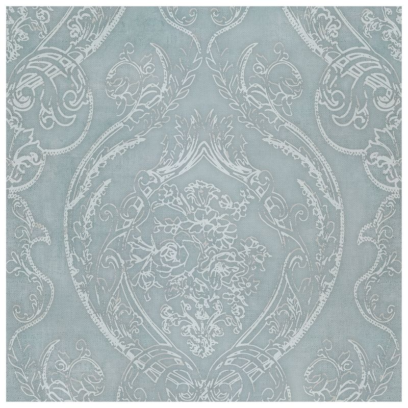 Grace Powder Blue wallcovering, top-down product view
