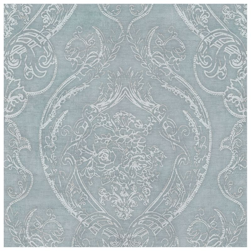 Grace Powder Blue wallcovering, top-down product view