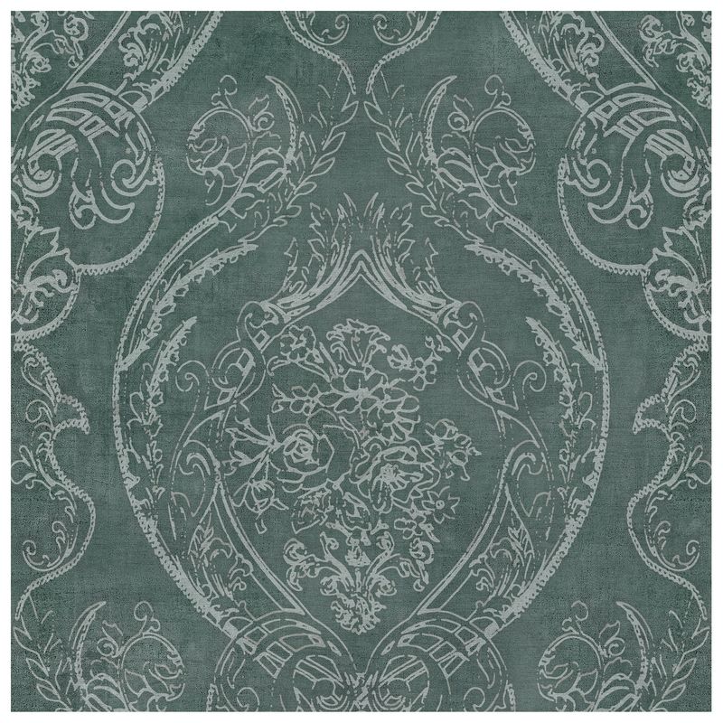 Grace Antique Green wallcovering, top-down product view