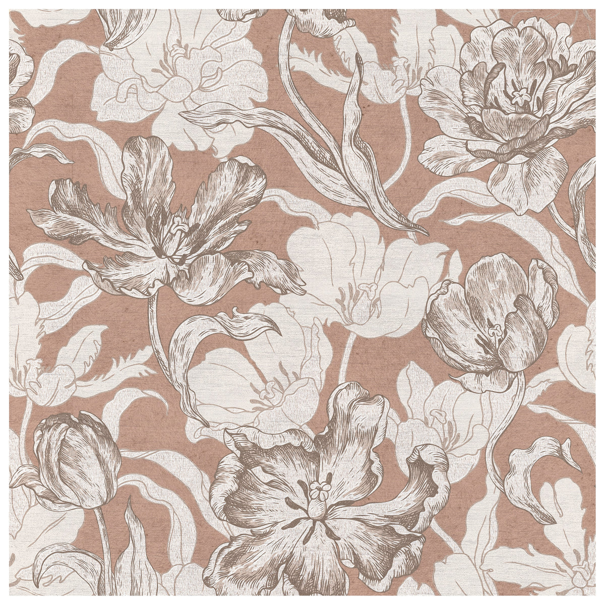 Grandiflora Terra Cotta wallcovering, top-down product view