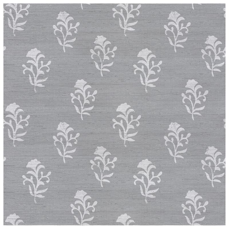 Indira Stone Grey wallcovering, top-down product view