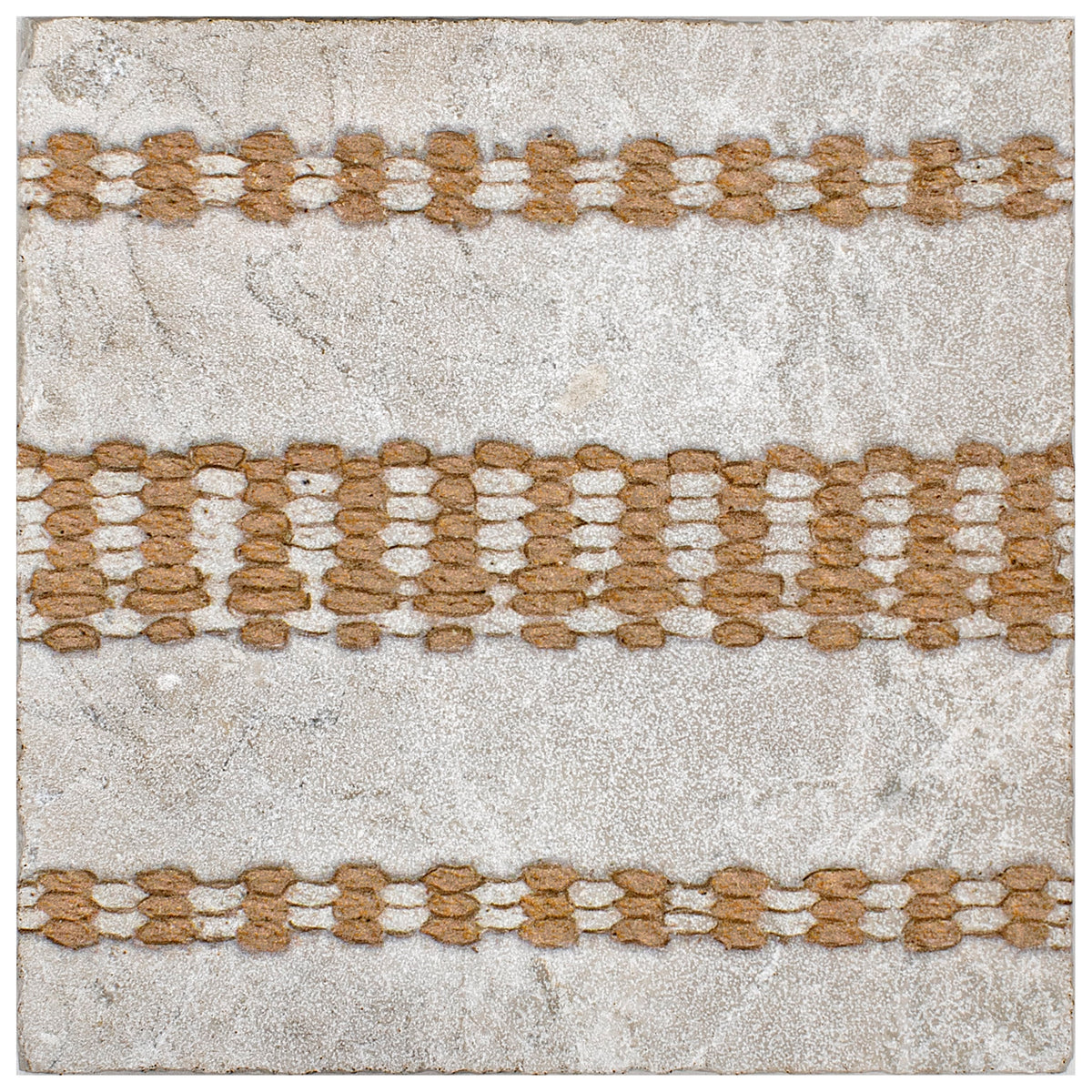 Loom Stripe Linen field tile, alternate product view, 6"×6"×3/8" size. Premium dolomite for floors and walls.