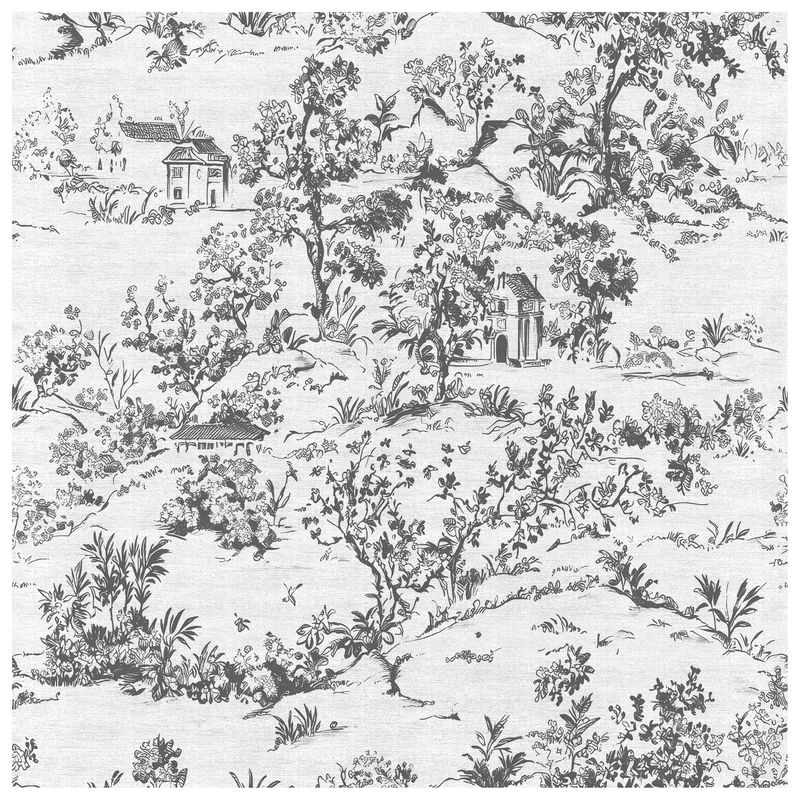 Meadow Lane Onyx wallcovering, top-down product view