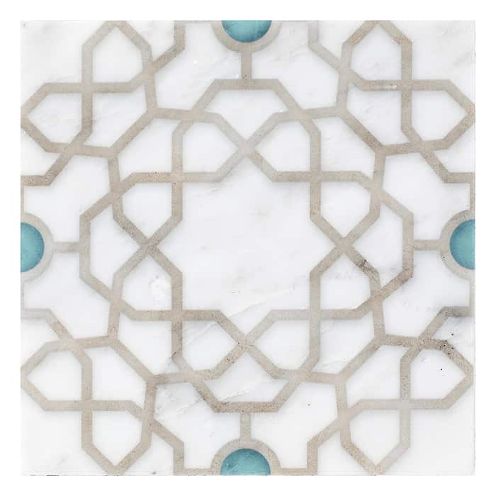 Stone Impressions Medina Turquoise marble tile — available at Surface Group