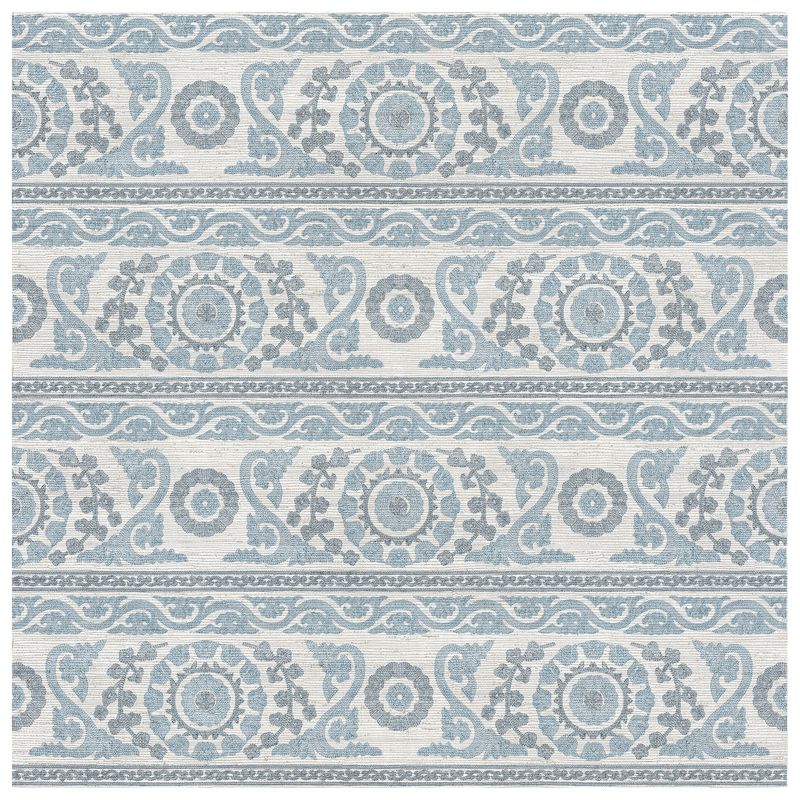 Medora Azure wallcovering, top-down product view