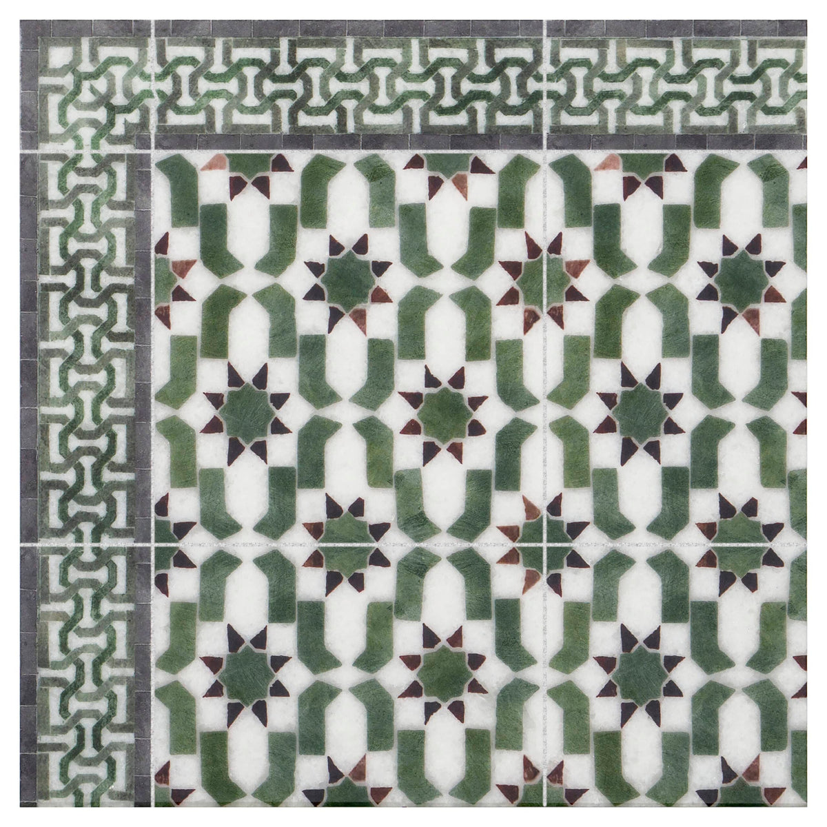 Stone Impressions Miabella Jade tile pattern swatch — available at Surface Group