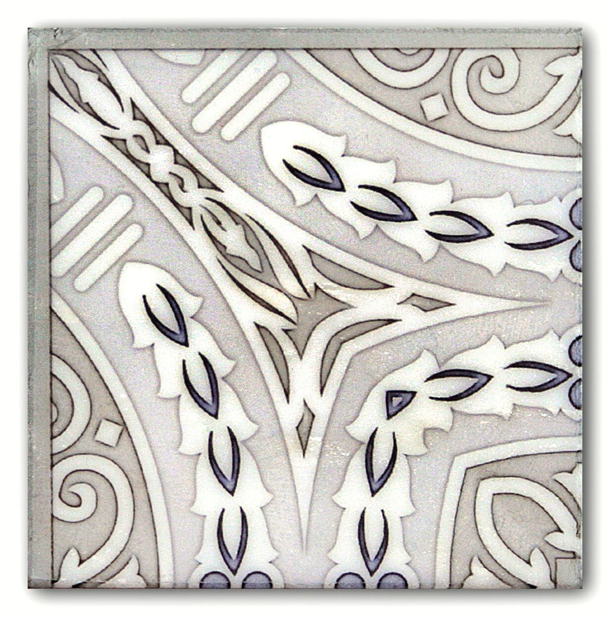Nicolo Lilac field tile, top-down product view, 3"×3"×3/8" size. Premium marble for floors and walls.