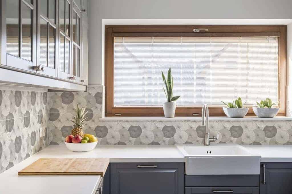 Stone Impressions Parasol honed tile in a room setting β available at Surface Group