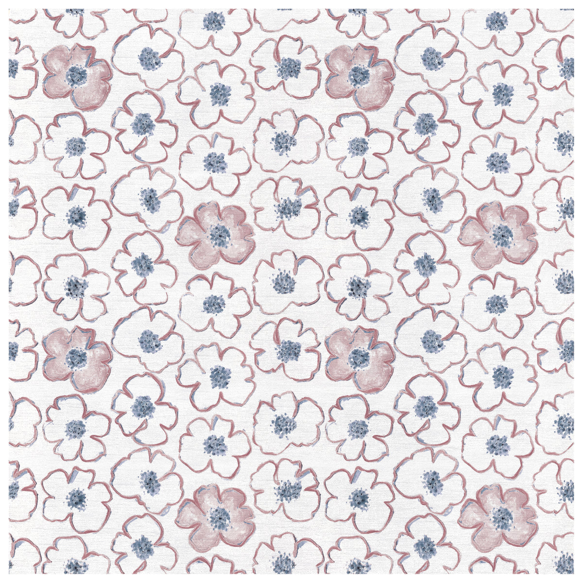 Pippa Petalpop Blush wallcovering, top-down product view