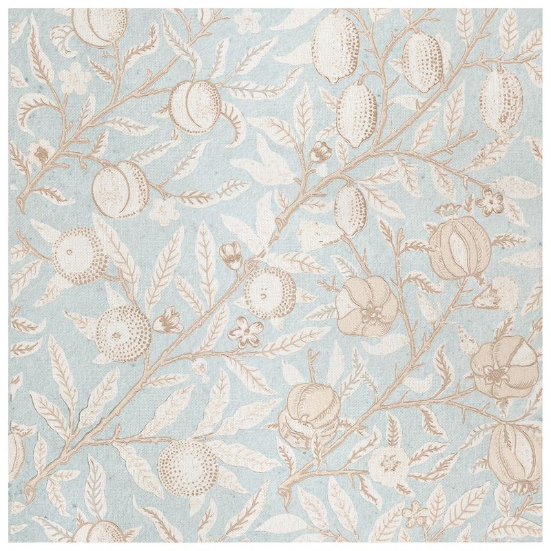 Pomona Heirloom Blue wallcovering, top-down product view