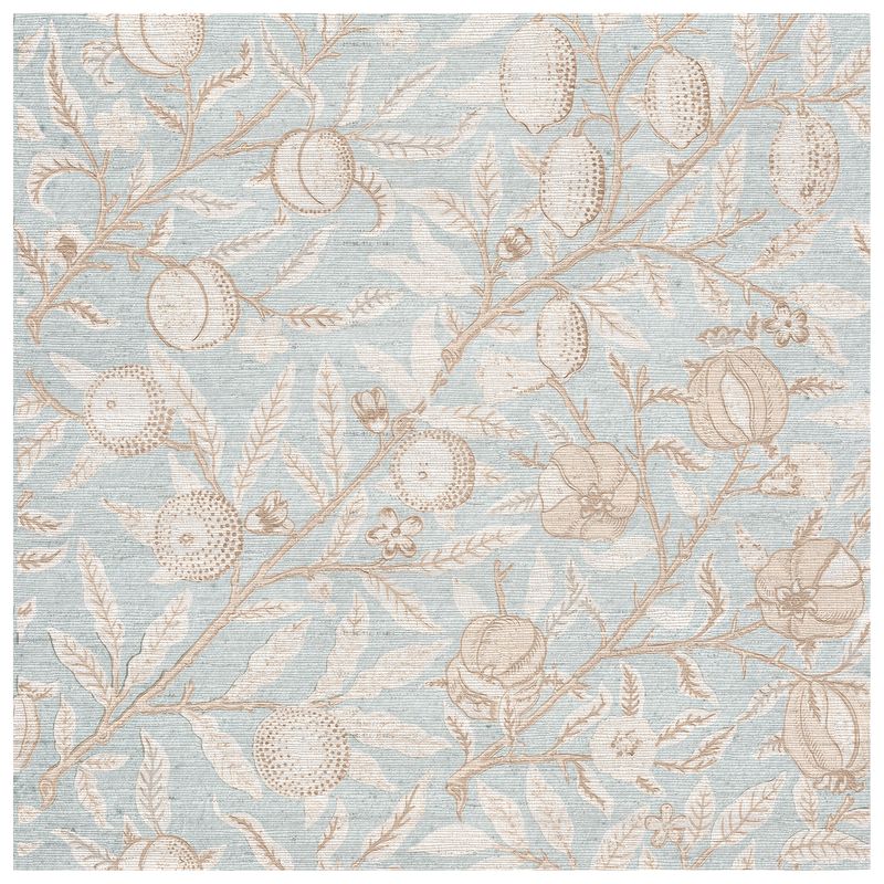 Pomona Heirloom Blue wallcovering, top-down product view